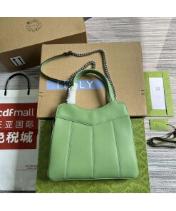 Replica Gucci 745918 Petite GG Small Tote Bag Light green