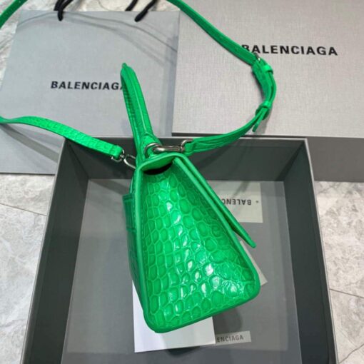 Replica Balenciaga 592833 Hourglass XS Top Handle Bag Green 3