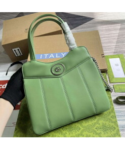 Replica Gucci 745918 Petite GG Small Tote Bag Light green 2