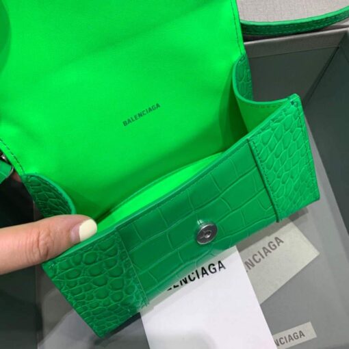 Replica Balenciaga 592833 Hourglass XS Top Handle Bag Green 7