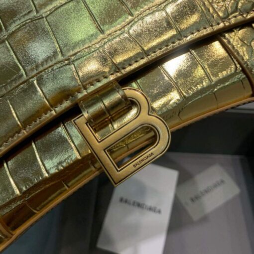 Replica Balenciaga 592833 Hourglass XS Top Handle Bag Gold 5
