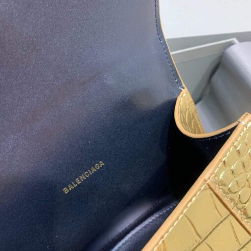Replica Balenciaga 592833 Hourglass XS Top Handle Bag Gold 8