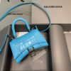 Replica Balenciaga 592833 Hourglass XS Top Handle Bag Blue Gold 10