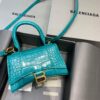 Replica Balenciaga 592833 Hourglass XS Top Handle Bag Blue Silver 9