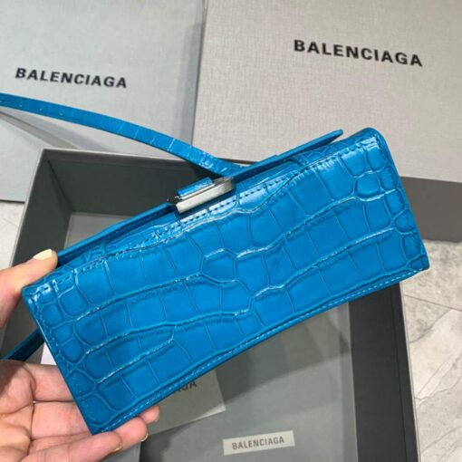 Replica Balenciaga 592833 Hourglass XS Top Handle Bag Blue 4