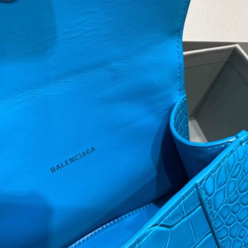 Replica Balenciaga 592833 Hourglass XS Top Handle Bag Blue 8