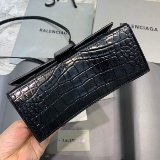 Replica Balenciaga 592833 Hourglass XS Top Handle Bag Black 4