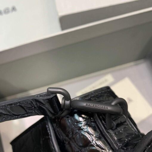 Replica Balenciaga 592833 Hourglass XS Top Handle Bag Black 6