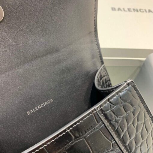 Replica Balenciaga 592833 Hourglass XS Top Handle Bag Black 8