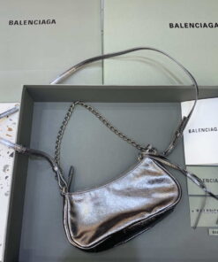 Replica Balenciaga 6940271VG9 Le Cagole Mini Multipouch in Silver Grey Arena lambskin 2