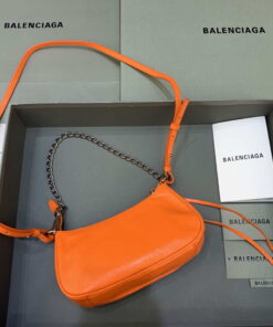 Replica Balenciaga 6940271VG9 Le Cagole Mini Multipouch in Orange Arena lambskin 2