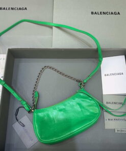 Replica Balenciaga 6940271VG9 Le Cagole Mini Multipouch in Green Arena lambskin 2