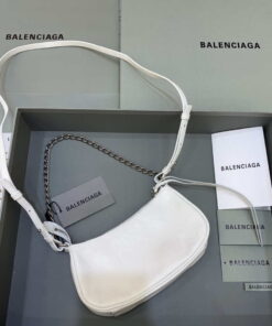 Replica Balenciaga 6940271VG9 Le Cagole Mini Multipouch in White Arena lambskin 2