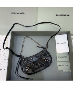 Replica Balenciaga 6940271VG9 Le Cagole Mini Multipouch in black Arena lambskin