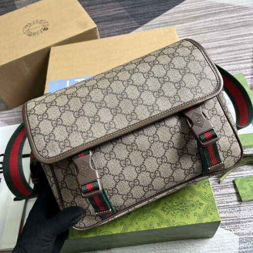 Replica Gucci 760123 GG Messenger Bag Bronw 4