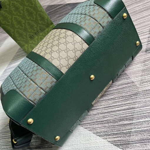 Replica Gucci 724642 Mini GG Canvas Small Duffle Bag Green 6