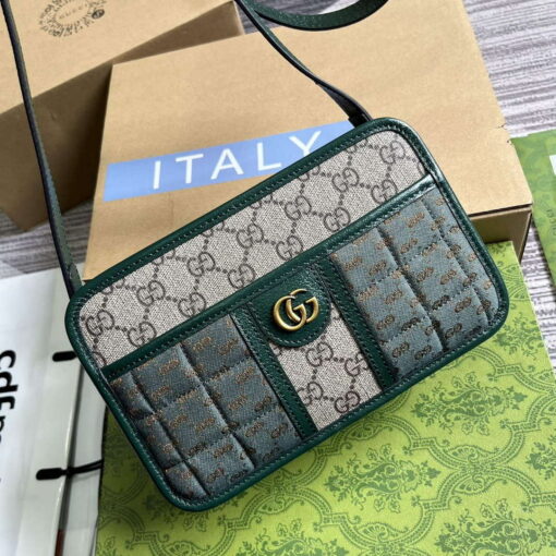 Replica Gucci 751914 Mini GG Canvas Mini Shoulder Bag Green 3