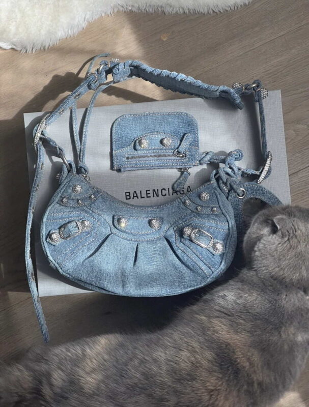 Replica Balenciaga 700940210 Women's Neo Cagole XS Handbag in Denim Blue