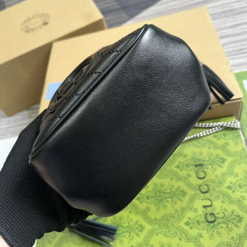 Replica Gucci 760313 Gucci Blondie Mini Bucket Bag Black 5