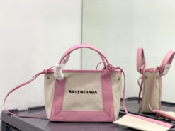 Replica Balenciaga 390346 Women's Navy Xs Tote Bag Pink 2