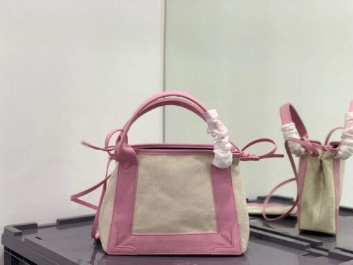 Replica Balenciaga 390346 Women's Navy Xs Tote Bag Pink 4