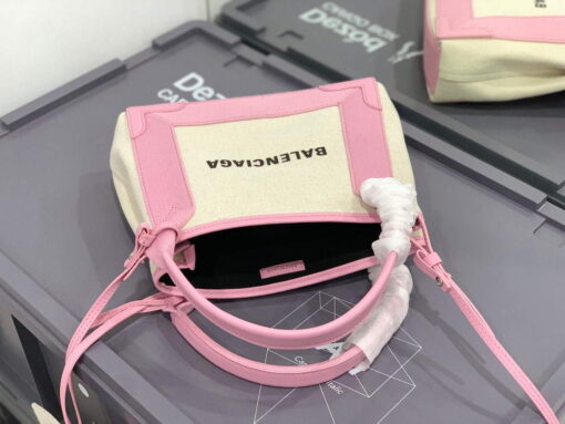 Replica Balenciaga 390346 Women's Navy Xs Tote Bag Pink 5
