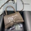 Replica Balenciaga 593546 Hourglass Small Top Handle Crocodile Bag Light Pink 9