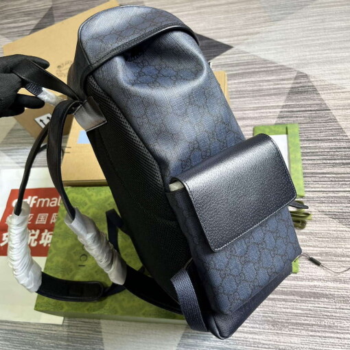 Replica Gucci 598140 Ophidia GG Medium Backpack Blue and black 2