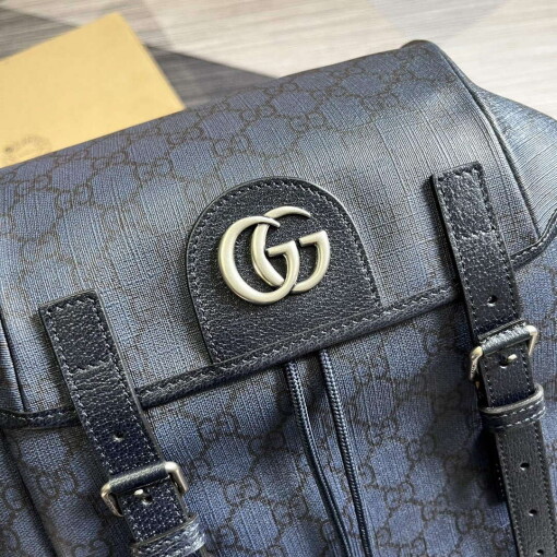 Replica Gucci 598140 Ophidia GG Medium Backpack Blue and black 4