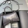 Replica Balenciaga 593546 Hourglass Small Top Handle Calfskin Bag Plum Gold 9