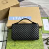 Replica Gucci 395474 Guccissima Leather Zip Around Case Black 10