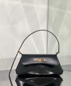 Replica Balenciaga 695645 Women's XX Small Flap Bag Black 2