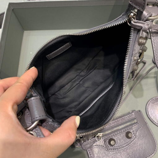 Replica Balenciaga 700940210 Women's Neo Cagole XS Handbag in Grey Arena lambskin 6