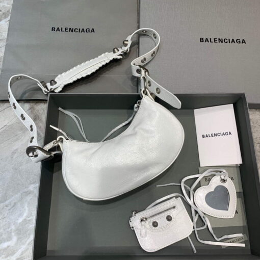 Replica Balenciaga 700940210 Women's Neo Cagole XS Handbag in White Arena lambskin 2