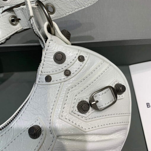 Replica Balenciaga 700940210 Women's Neo Cagole XS Handbag in White Arena lambskin 5