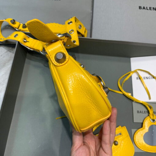 Replica Balenciaga 700940210 Women's Neo Cagole XS Handbag in Yellow Arena lambskin 3