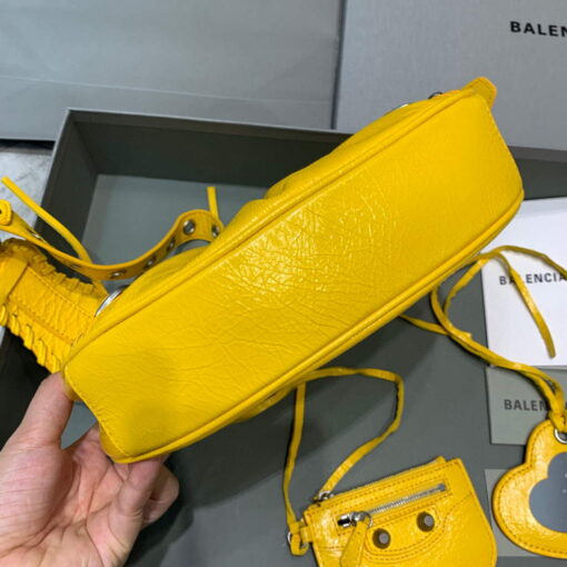 Replica Balenciaga 700940210 Women's Neo Cagole XS Handbag in Yellow Arena lambskin 4