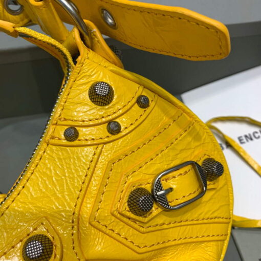 Replica Balenciaga 700940210 Women's Neo Cagole XS Handbag in Yellow Arena lambskin 5