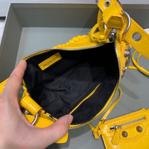 Replica Balenciaga 700940210 Women's Neo Cagole XS Handbag in Yellow Arena lambskin 6