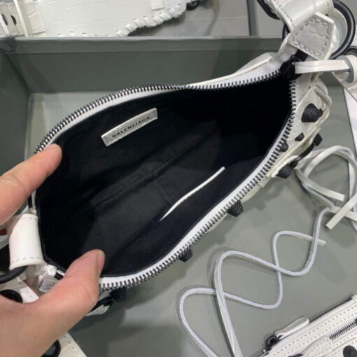 Replica Balenciaga 700940210 Women's Neo Cagole XS Handbag in White Crocodile lambskin 6