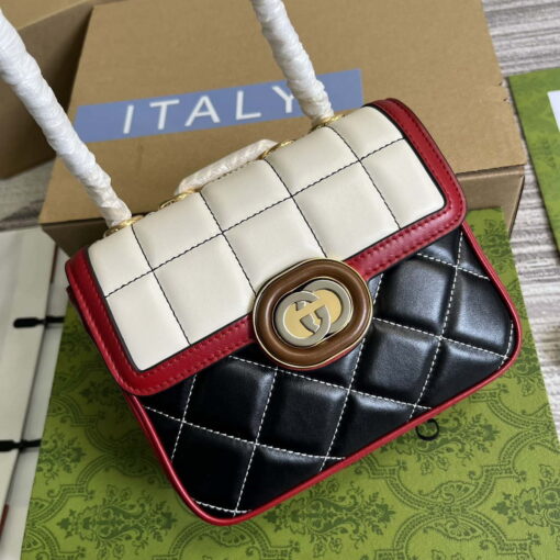 Replica Gucci ‎741457 Gucci Deco Mini Shoulder Bag Red&white 3
