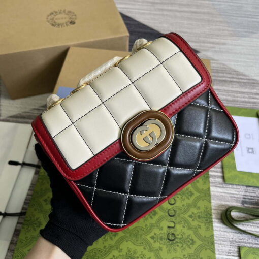 Replica Gucci ‎741457 Gucci Deco Mini Shoulder Bag Red&white 6