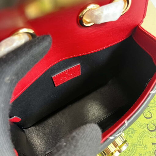Replica Gucci ‎741457 Gucci Deco Mini Shoulder Bag Red&white 8