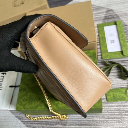 Replica Gucci ‎740834 GG Deco Small Shoulder Bag Apricot 2