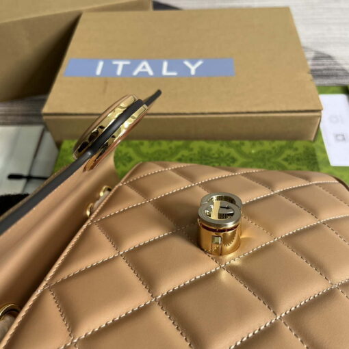 Replica Gucci ‎740834 GG Deco Small Shoulder Bag Apricot 5