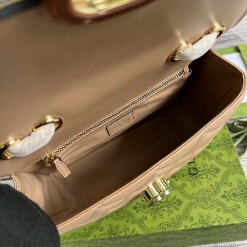 Replica Gucci ‎740834 GG Deco Small Shoulder Bag Apricot 6