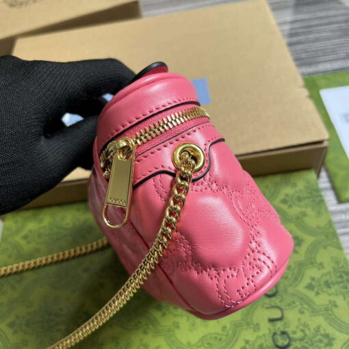 Replica Gucci 723770 GG Matelassé Top Handle Mini Bag Pink 2