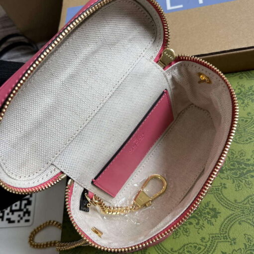 Replica Gucci 723770 GG Matelassé Top Handle Mini Bag Pink 7
