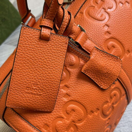 Replica Gucci 725282 Jumbo GG Small Duffle Bag Orange 5