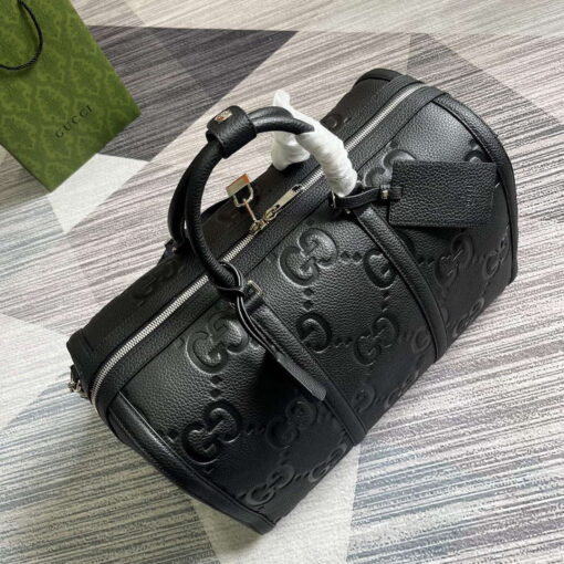 Replica Gucci 725282 Jumbo GG Small Duffle Bag Black 7